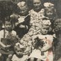 Etelka néni Juditkával (jobbra fennt,nagy csokor virággal) és barátaival.1953 Kadarkút